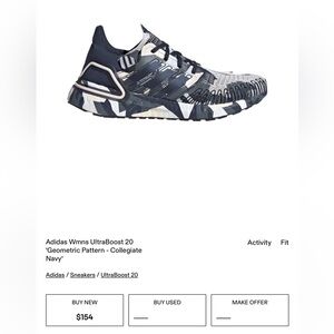 Adidas Ultraboost 20 Collegiate Navy Sneakers